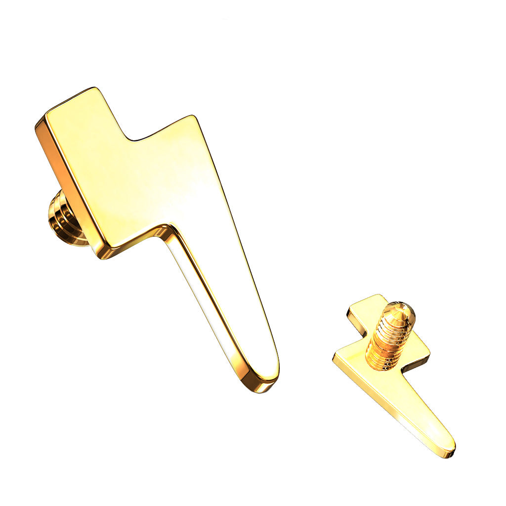 Implant Grade Titanium Internally Threaded Flat Lightening Bolt Top